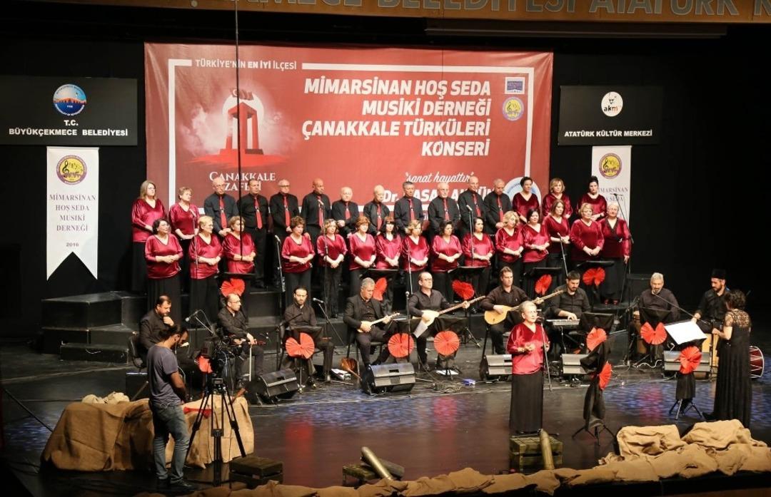 &Ccedil;anakkale t&uuml;rk&uuml;leri B&uuml;y&uuml;k&ccedil;ekmece&rsquo;de yankılandı