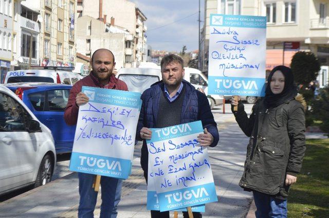 Tavşanlı’da Yeni Zellanda’da yaşanan terör saldırısı lanetlendi