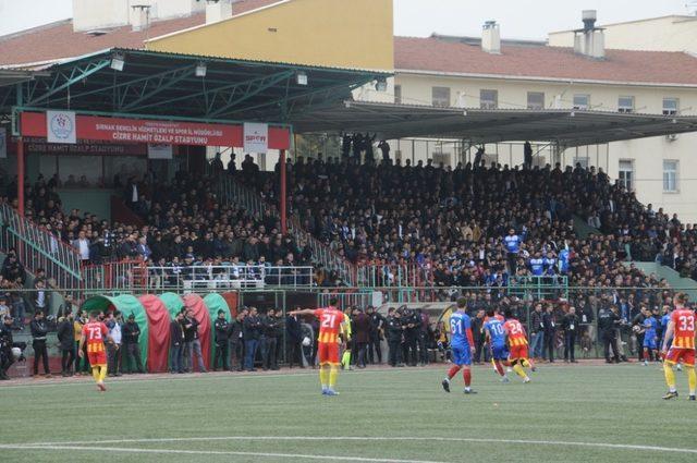Süper Amatör Lig’de Cizre Serhatspor Şırnak Belediyespor’u 2-1 yendi