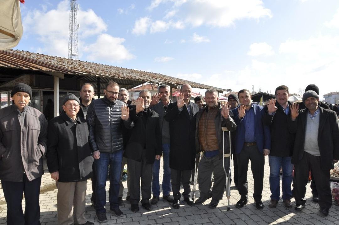 AK Parti Şuhut heyetinden sebze pazarına ziyaret