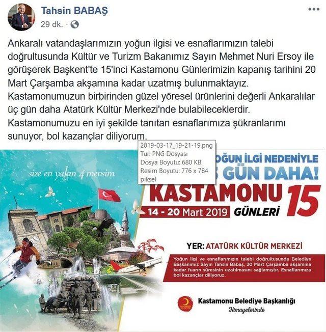 Ankara’daki Kastamonu Günlerine yoğun ilgi
