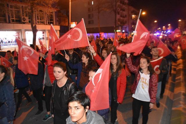 Edirne'de şehitlere saygı yürüyüşü