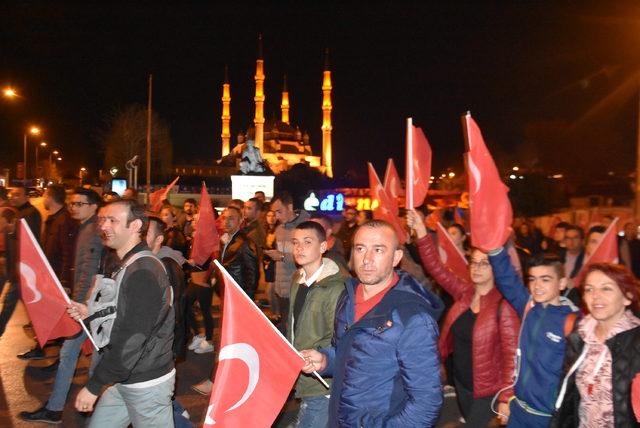 Edirne'de şehitlere saygı yürüyüşü