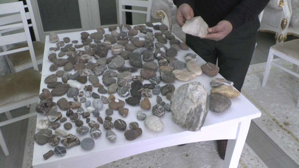 20 yıldır nehir ve derelerden taş topluyor 