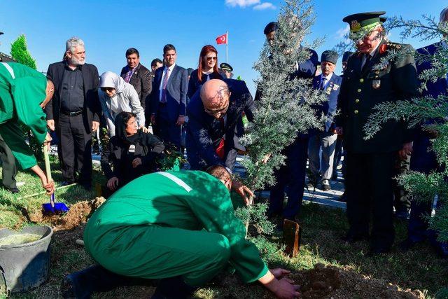 Şehitler anısına fidanlar toprakla buluşturuldu