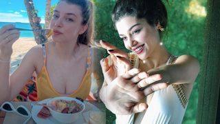  Hande Erçel ve Gamze Erçel Maldivler’de 