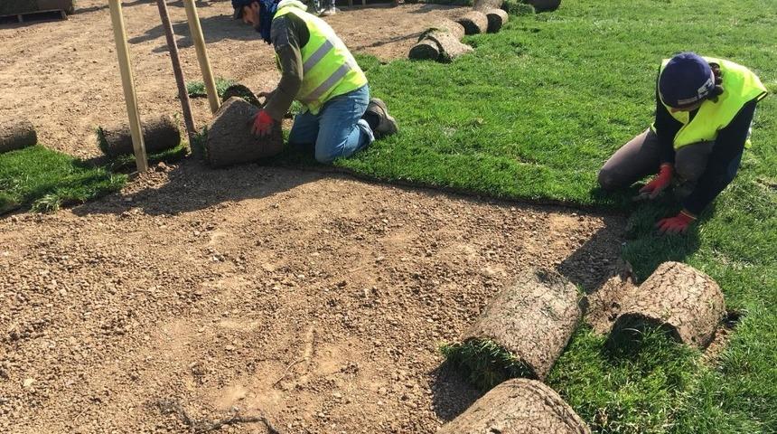 Dilovası Batı Kavşağı çimleniyor