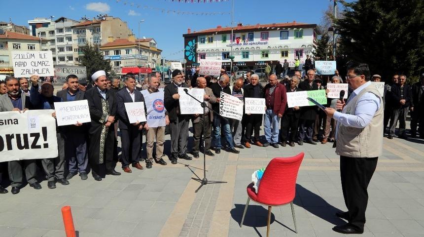 Yeni Zelanda&rsquo;daki ter&ouml;r saldırısı Develi&rsquo;de protesto edildi