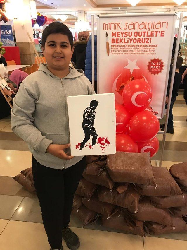 Çanakkale Şehitleri Haftasında Minik Sanatçılar Meysu Outlet’te Buluştu