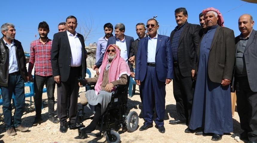 Harran&rsquo;da engelli iki vatandaşa ak&uuml;l&uuml; tekerlekli sandalye