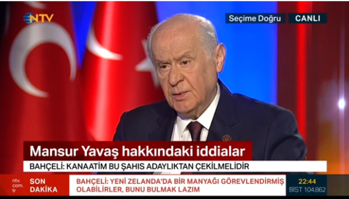 MHP Lideri Devlet Bahçeli'den canlı yayında Mansur Yavaş ...