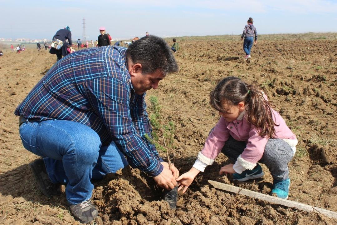 (&Ouml;zel) Minik fidanlar toprakla buluştu