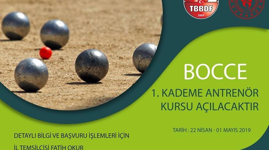 Kayseri&rsquo;de 1. Kademe Bocce Antren&ouml;r Kursu A&ccedil;ılacak