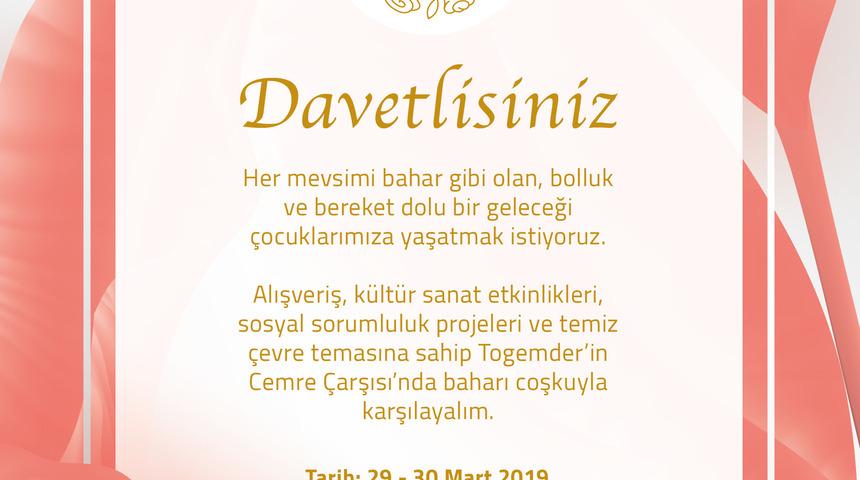 TOGEMDER’in organize ettiği "Cemre Çarşısı" 29 Mart'ta başlıyor