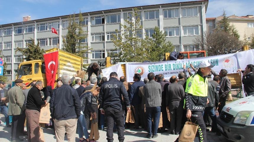 Emet&rsquo;te 2 bin 500 fidan dağıtıldı