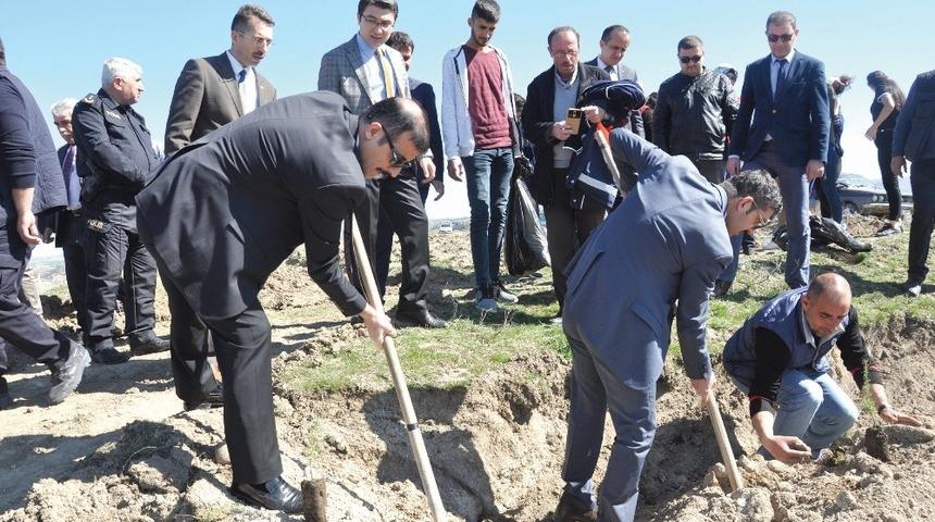 Sungurlu’da 750 fidanı toprakla buluştu