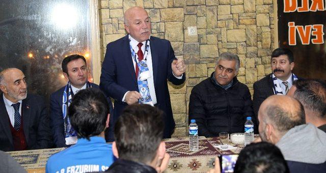 Başkan Sekmen Erzurumspor taraftarlarıyla buluştu