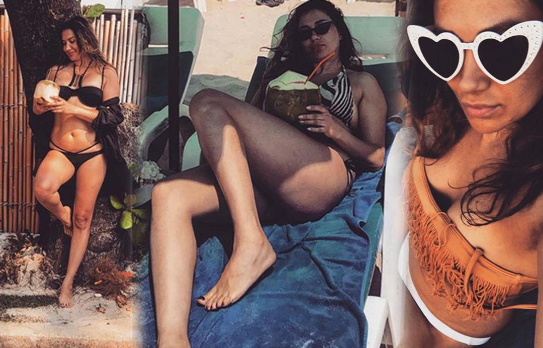 Nilay Dorsa bikinili pozlarıyla dikkat &ccedil;ekti!