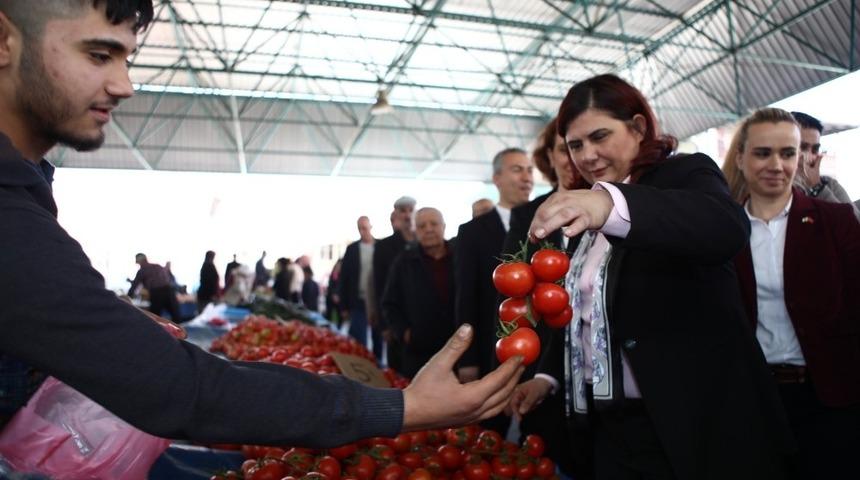 Başkan &Ccedil;er&ccedil;ioğlu, Sultanhisar pazarını ziyaret etti