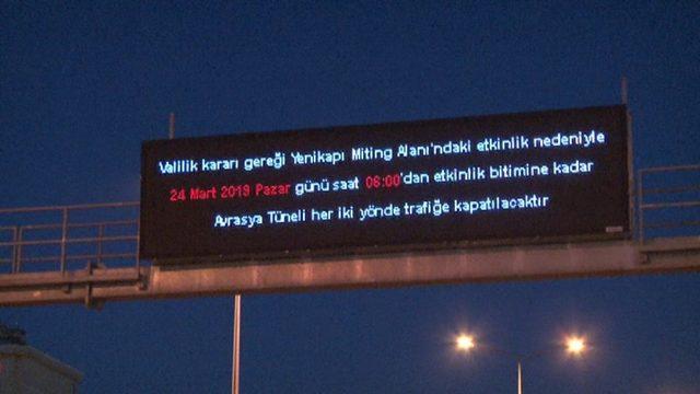 Avrasya Tüneli ve bazı yollar trafiğe kapatıldı