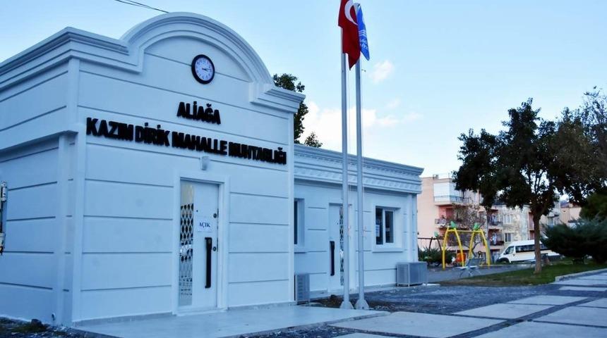 Aliağa&rsquo;da kent estetiğine uygun yeni muhtarlık binaları