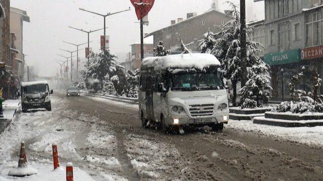 Ahlat’ta kar yağışı