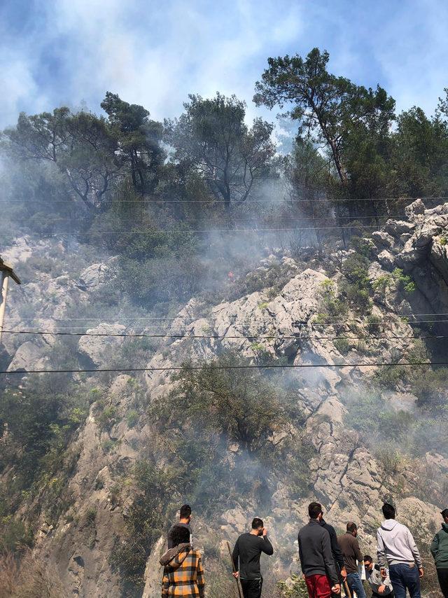 Kumluca'da orman yangını (1)