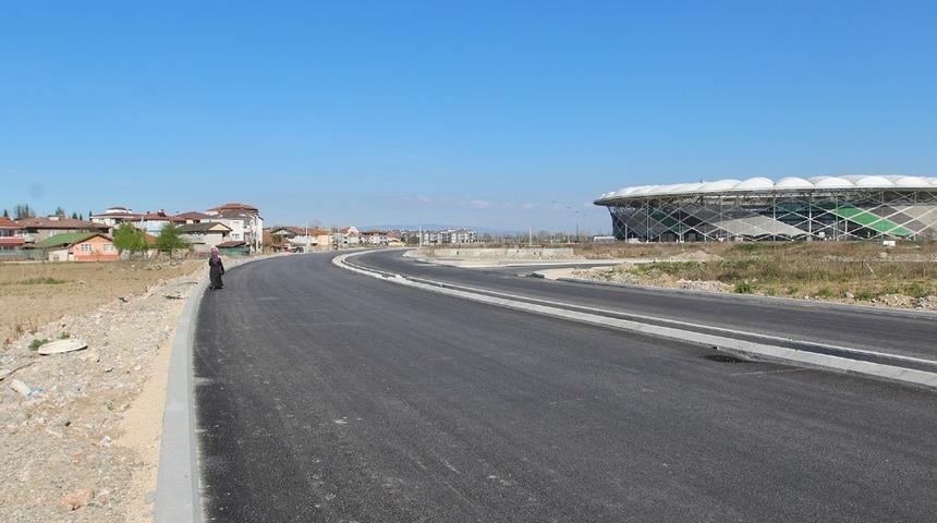 Stadyum b&ouml;lgesine yeni duble yol tamamlandı