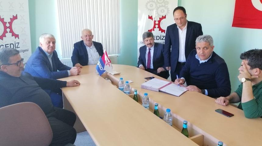 Gediz OSB&rsquo;de yeni yatırımcı ile imzalar aıldı