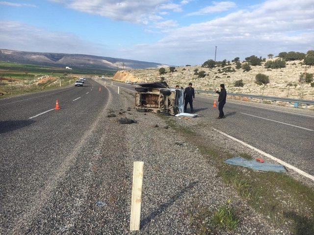 Yoldan çıkan otomobil takla attı: 1 yaralı