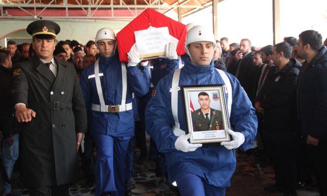 Kazada ölen Uzman Onbaşı Enes Sertkaya, son yolculuğuna uğurlandı