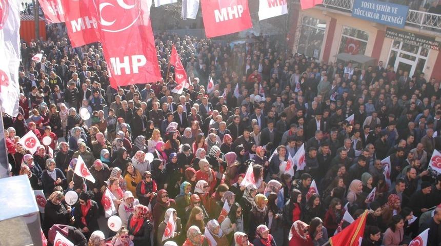 MHP İl Başkanı Y&uuml;ksel Aydın Tosya&rsquo;da konuştu
