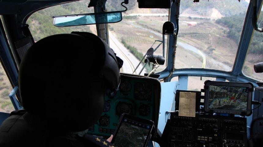 Jandarmadan helikopterli denetim