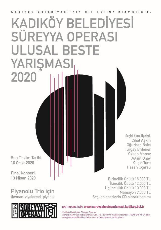Süreyya Operası Ulusal Beste Yarışması 2020 açıldı