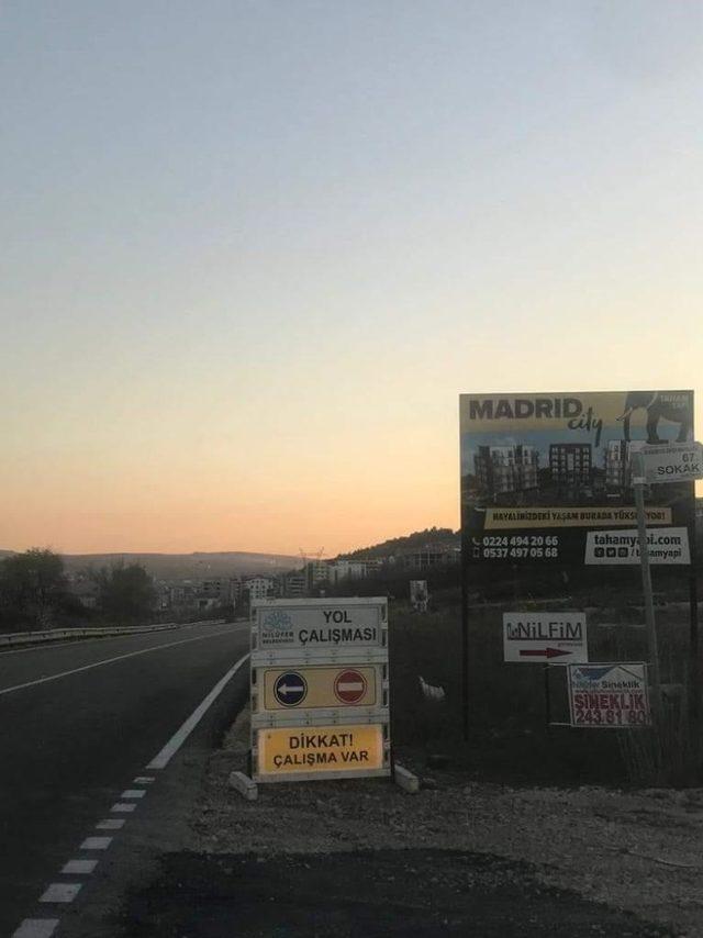 Yolu Büyükşehir, reklâmı Nilüfer yaptı