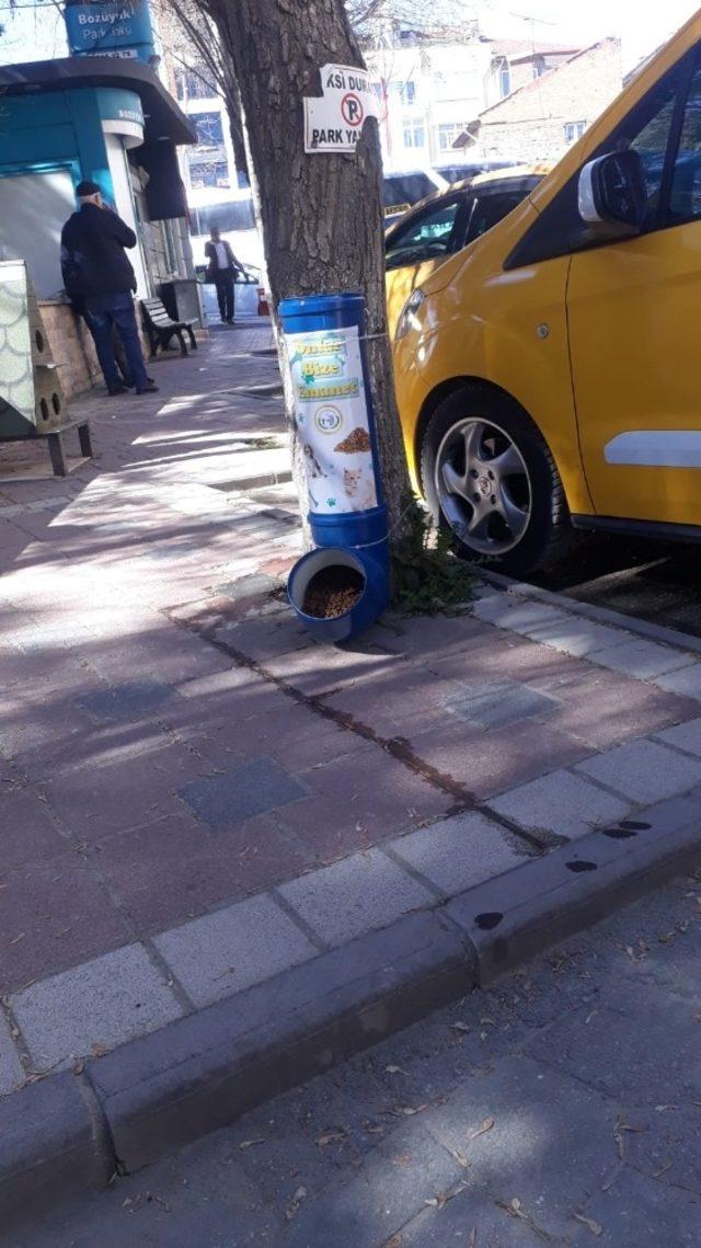 Bozüyük’te mama kapları yenilendi