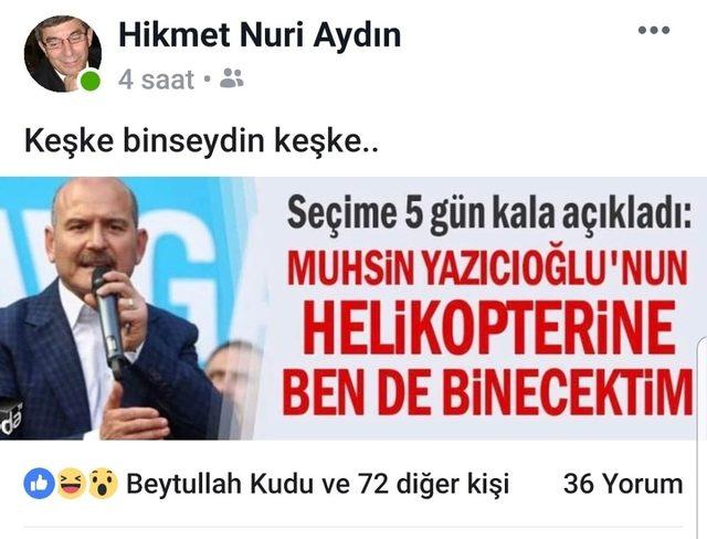 Başkan Revi, Bakan Soylu ve AK Parti’lilerle ilgili seviyesiz paylaşımlara tepki gösterdi