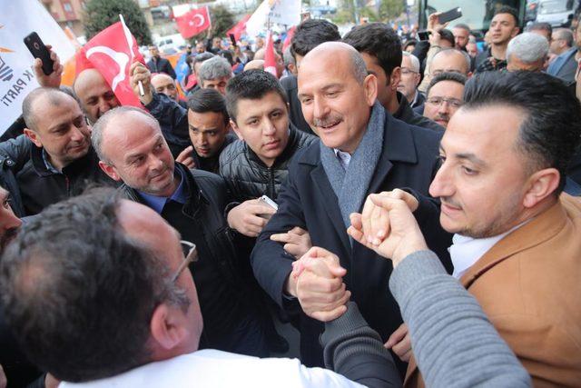 Bakan Kurum ve Soylu'dan Gaziosmanpaşa'da ortak miting