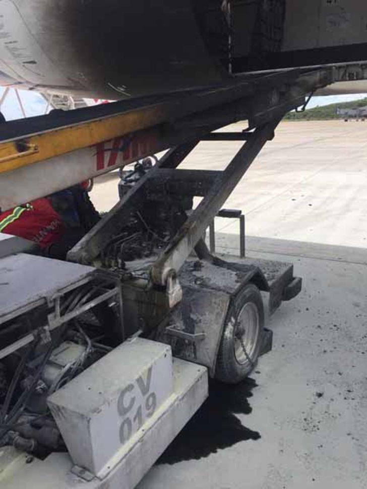 Bagajlar tahliye edildiği sırada... Faciadan son anda dönüldü  G3