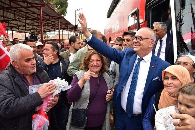 Cengiz Ergün’e Sarıgöl’de yoğun ilgi