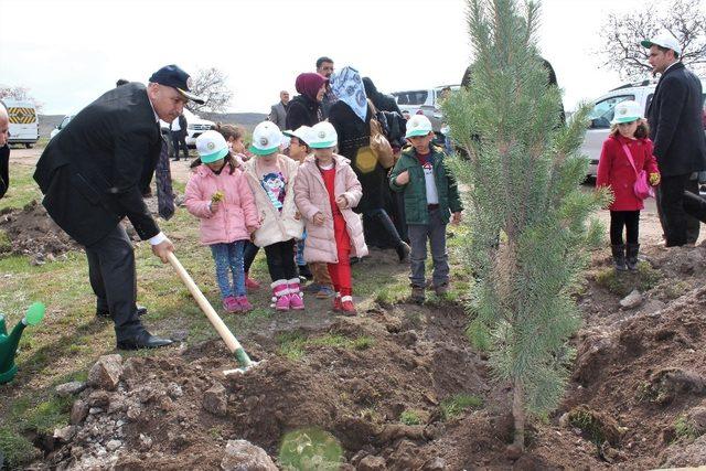 Elazığ’da öğrencilerle fidan dikme etkinliği