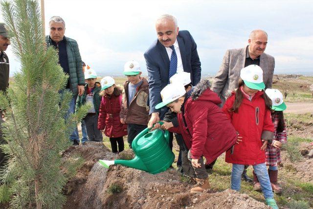 Elazığ’da öğrencilerle fidan dikme etkinliği