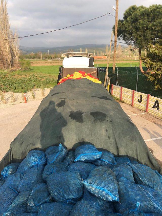 Balıkesir’de TIR'da 24 ton kaçak midye ele geçirildi