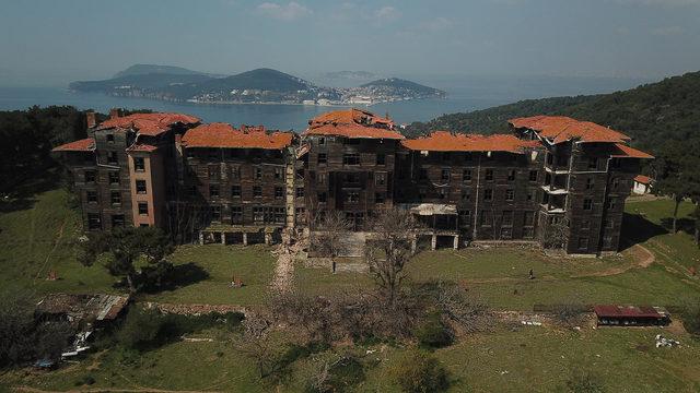 Büyükada Rum Yetimhanesi havadan fotoğraflandı