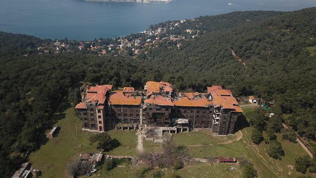 Büyükada Rum Yetimhanesi havadan fotoğraflandı