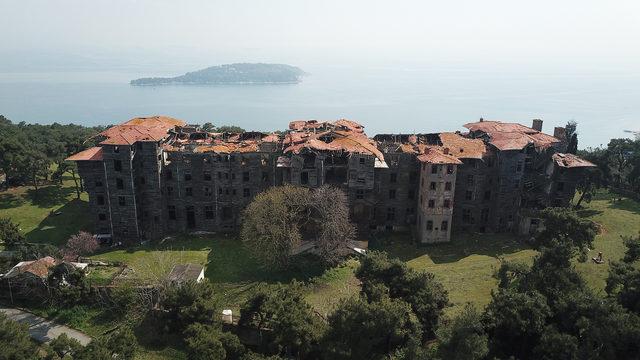 Büyükada Rum Yetimhanesi havadan fotoğraflandı