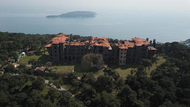 Büyükada Rum Yetimhanesi havadan fotoğraflandı