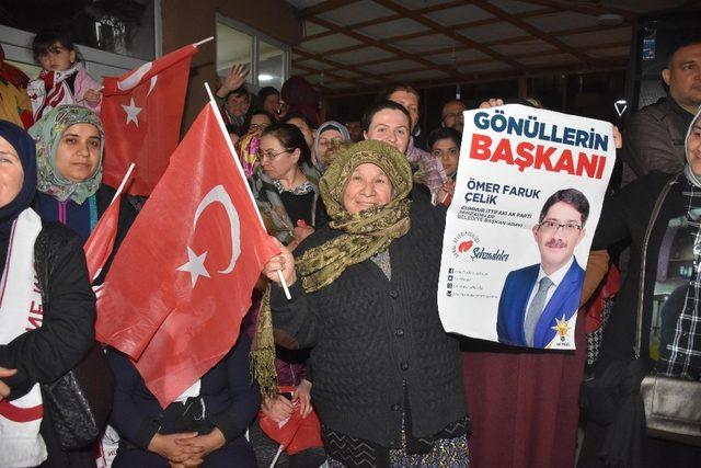 Başkan Çelik Kuşlubahçe’de destek istedi