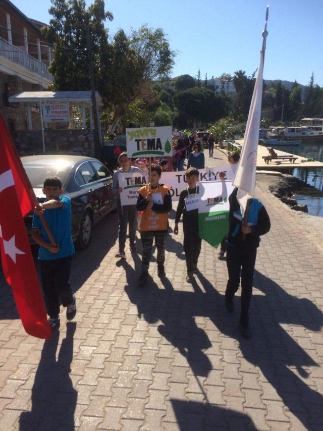 Yavru TEMA’cılar çevre bilinci oluşturmak için yürüdü