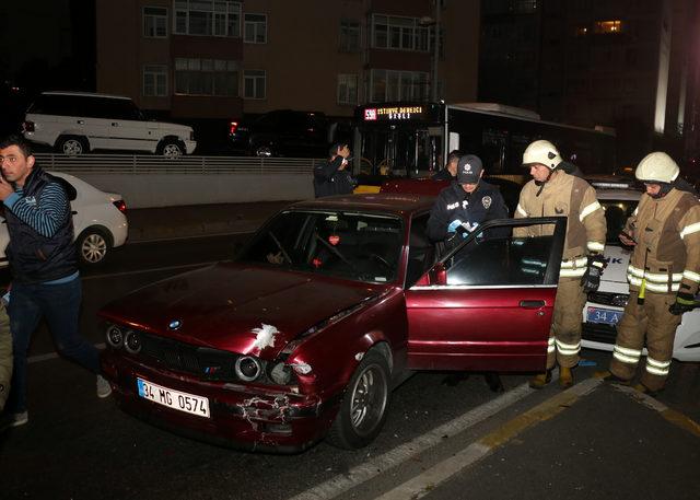 Şişli'de kaza: Yabancı uyruklu 2 sürücü yaralandı